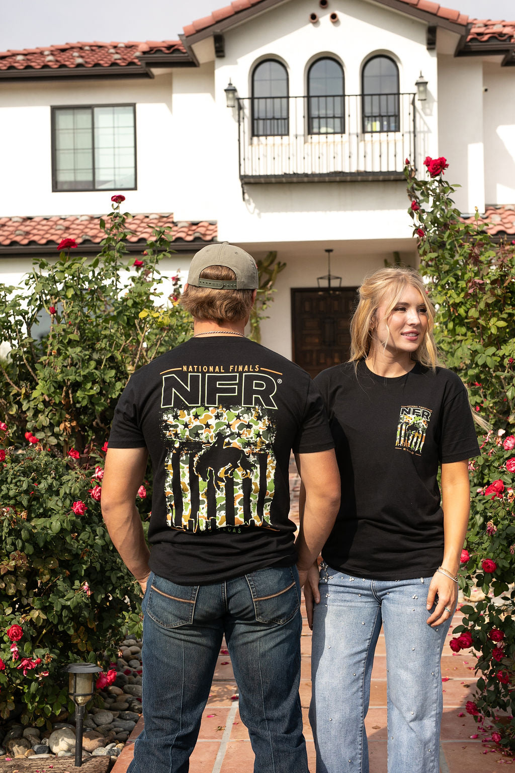 Camo Flag Black Tee
