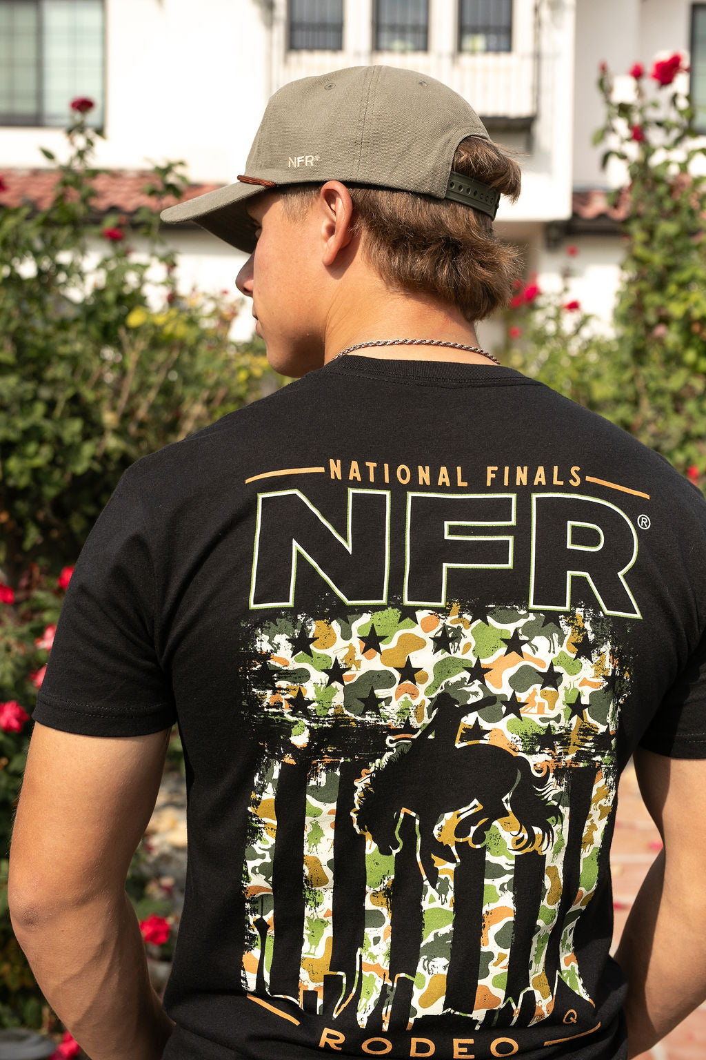 Camo Flag Black Tee