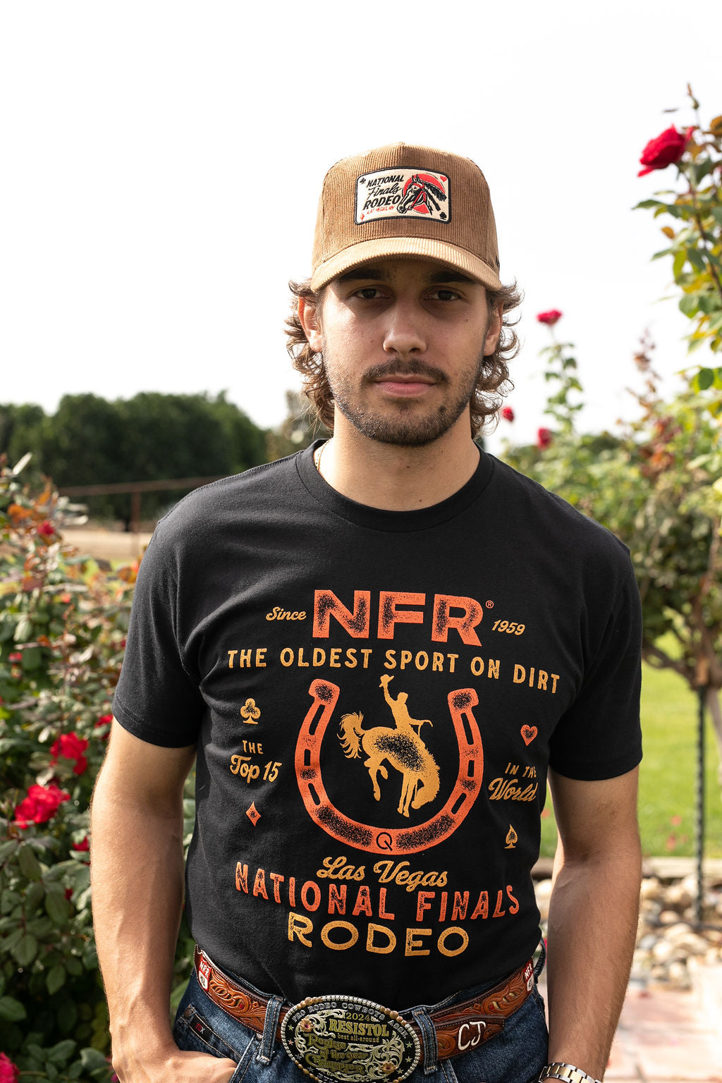 Vintage Horseshoe Black Tee