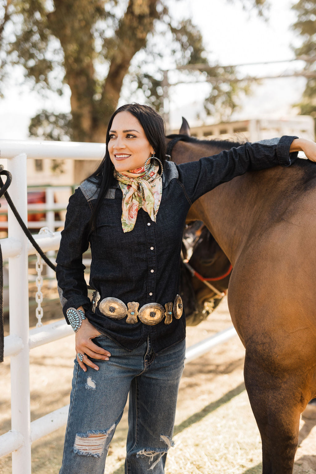 Rose Roundup Concho Belt