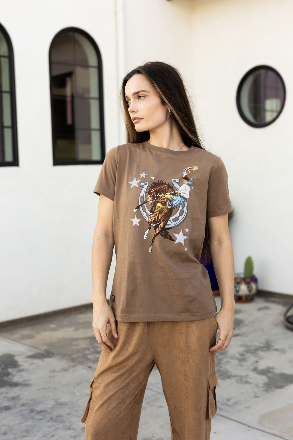 Shoot For the Stars Brown Tee