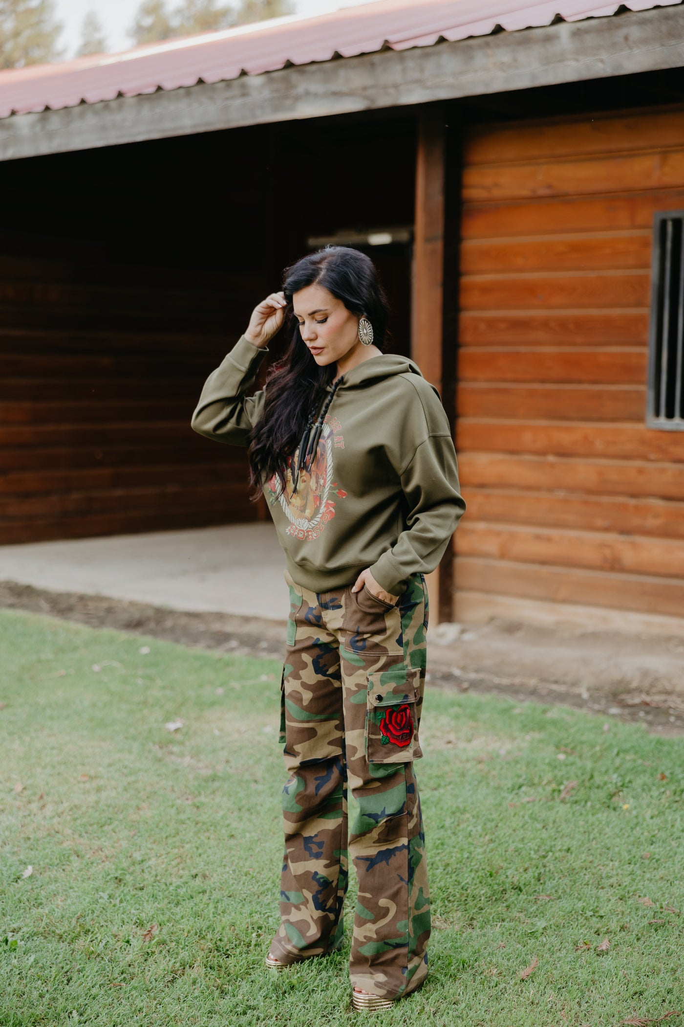 Heavenly Rose Camo Jean