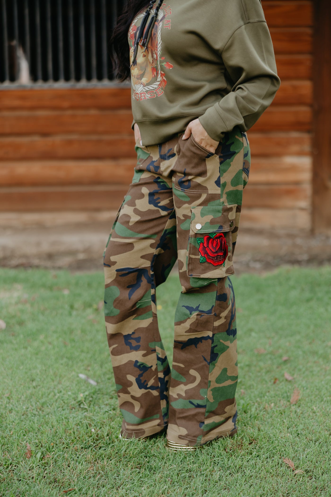 Heavenly Rose Camo Jean