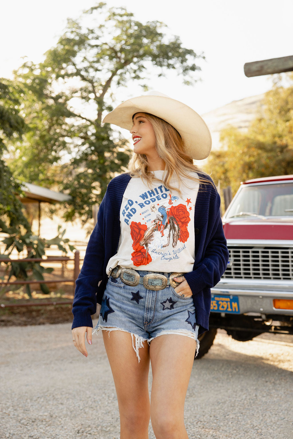 Ultra High Rise Americana Denim Shorts