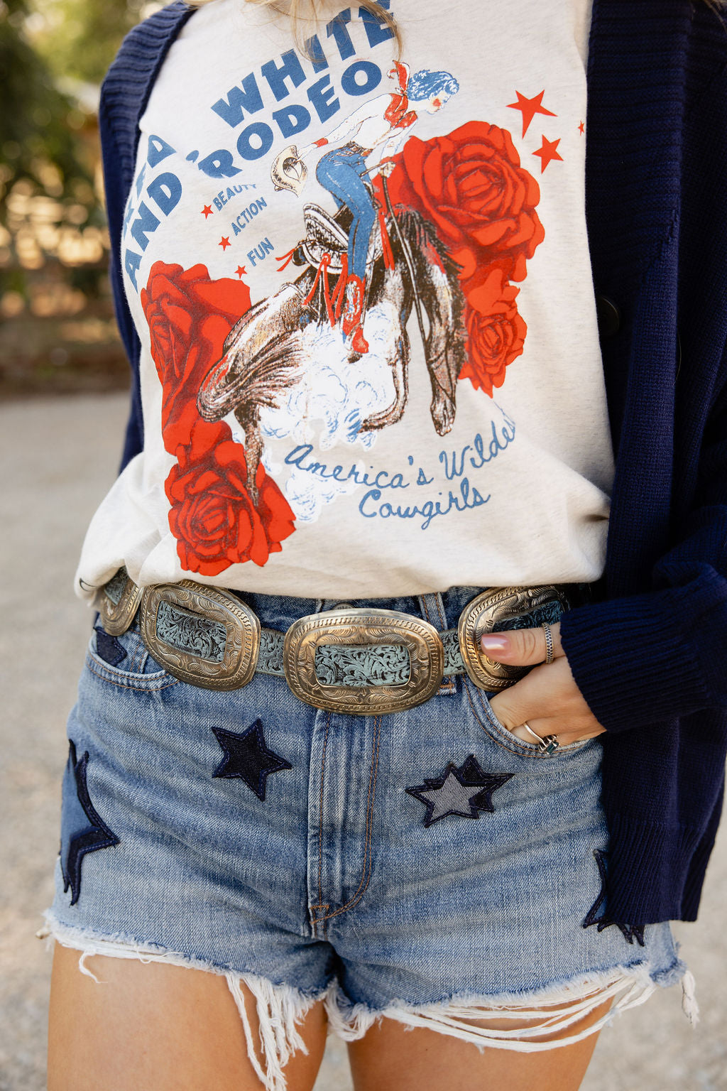 Ultra High Rise Americana Denim Shorts