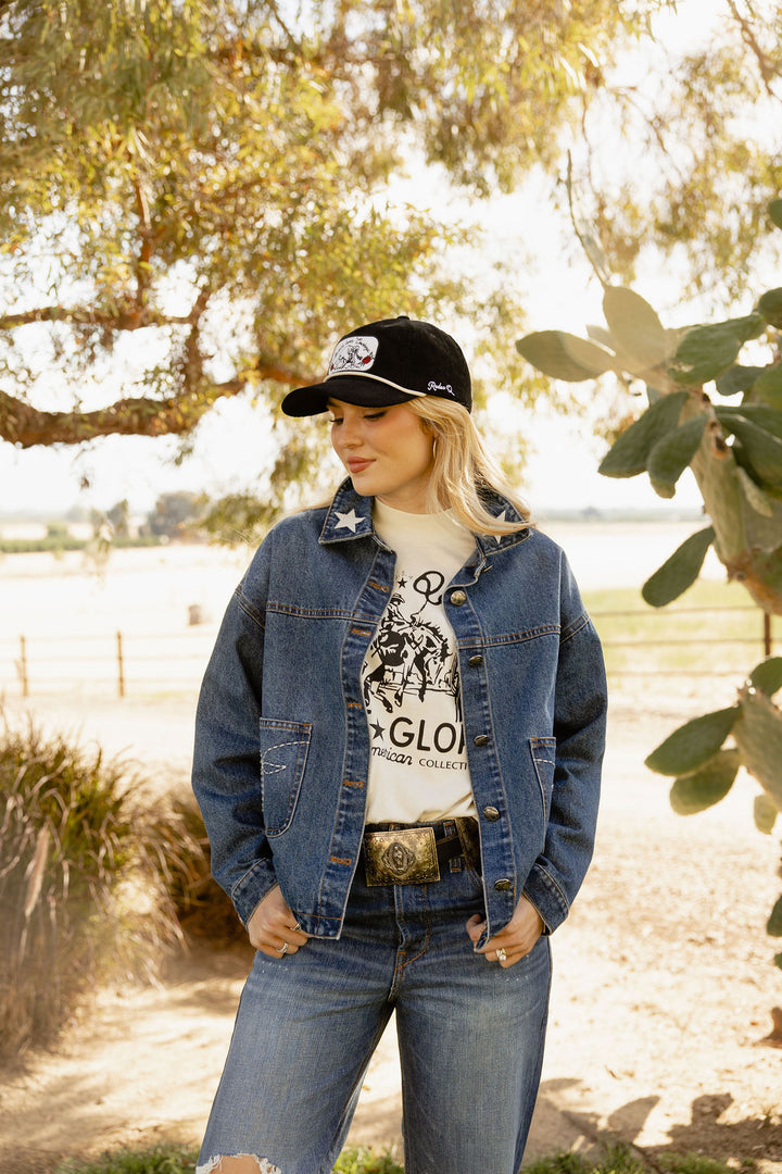 Saddle Up Cowgirl Denim Jacket