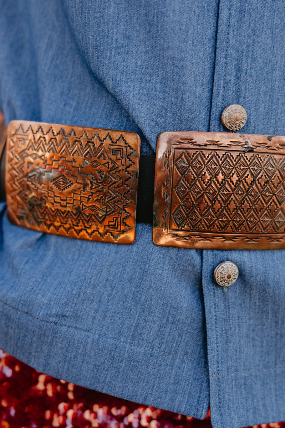 Copper Coyote Concho Belt