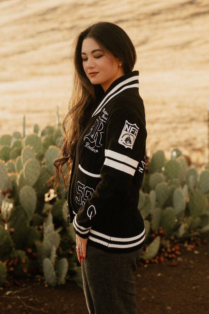 Pre-Order: Black Varsity NFR Sweater