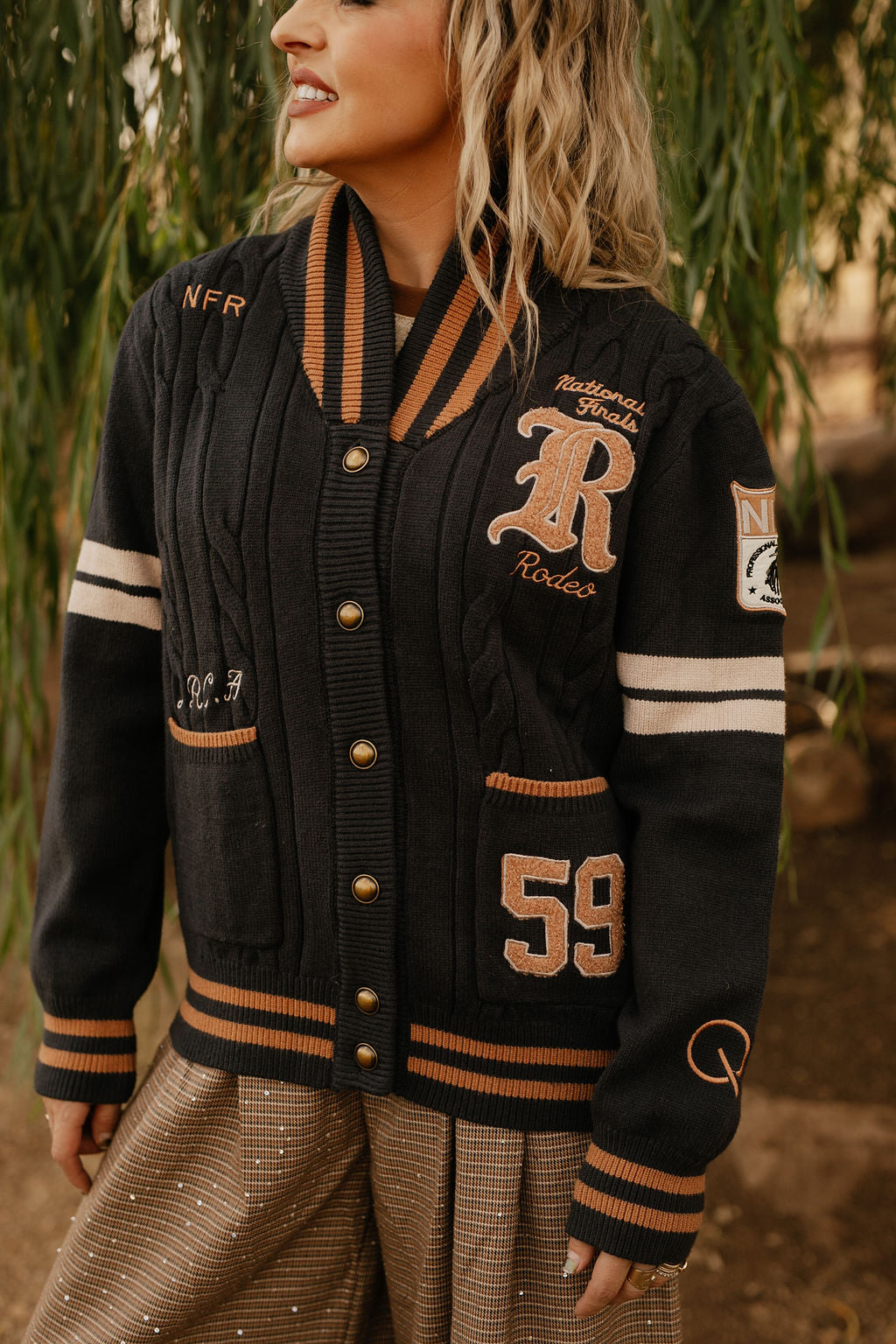 Pre-Order: Navy Varsity NFR Sweater