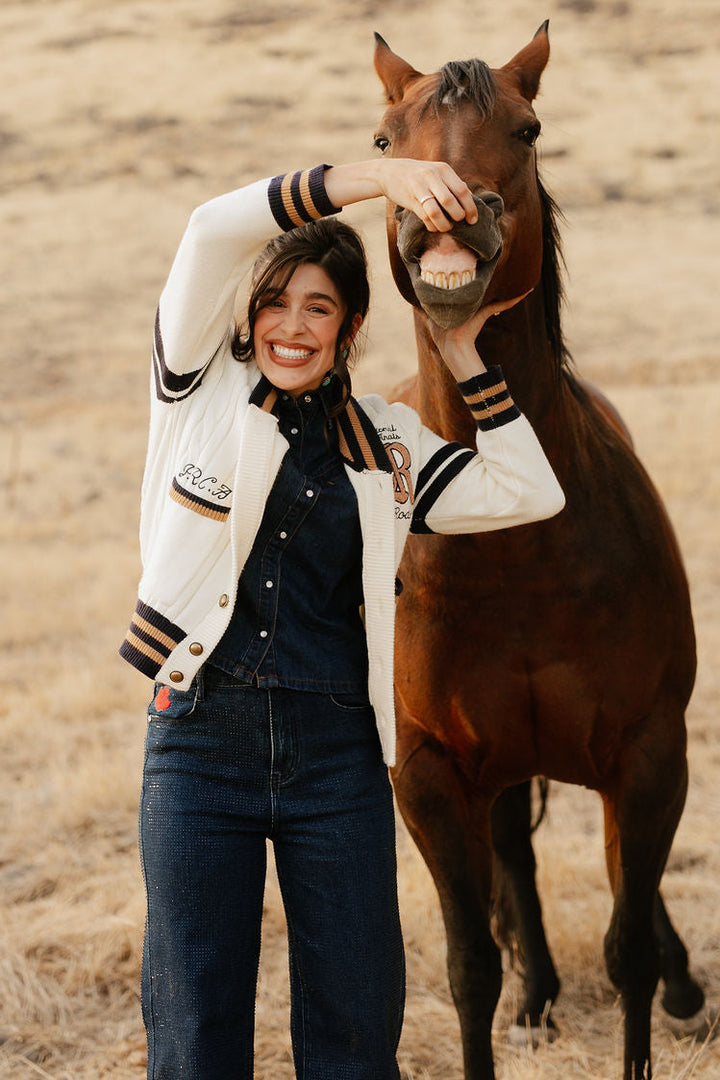 Cream Varsity NFR Sweater 🔜