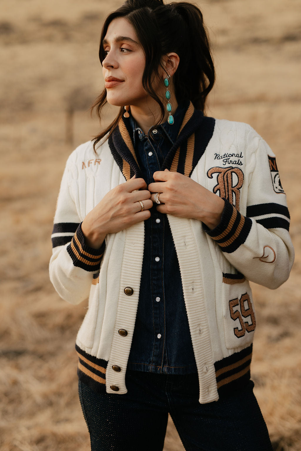 Cream Varsity NFR Sweater 🔜