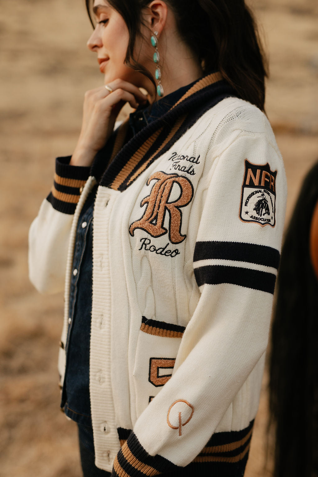 Cream Varsity NFR Sweater 🔜