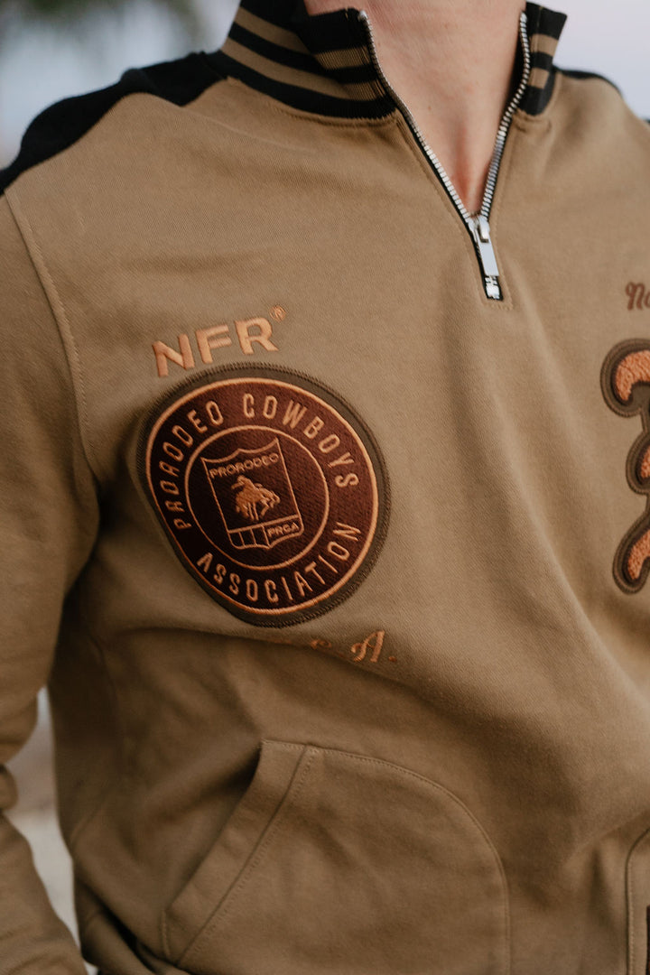 Pre-Order: NFR Olive Fleece Quarter Zip Jacket