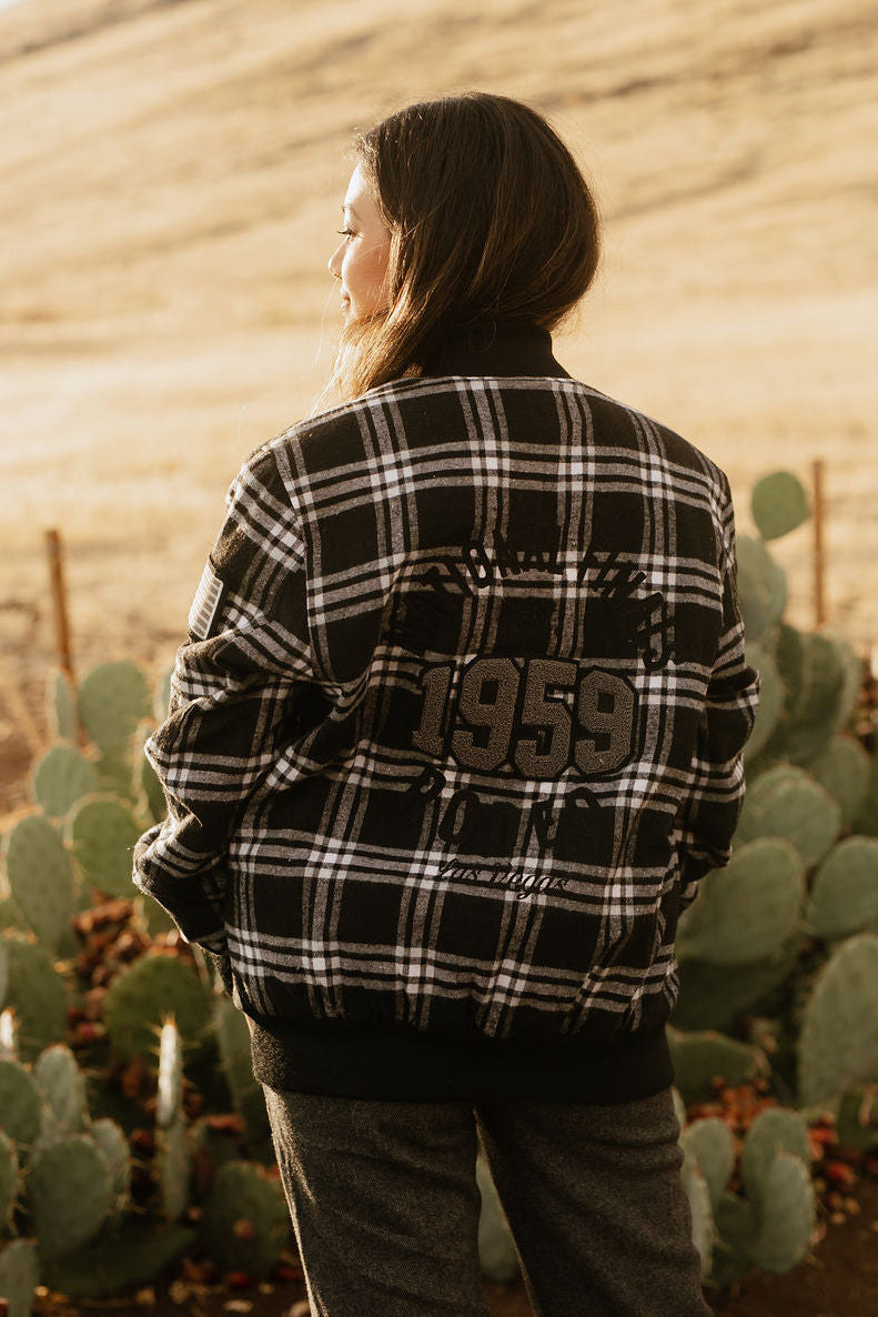 Gray Plaid NFR Bomber Jacket🔜