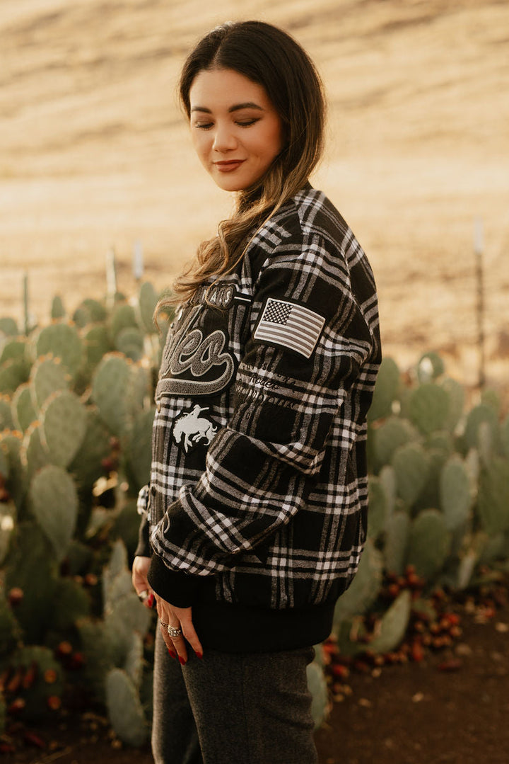 Gray Plaid NFR Bomber Jacket🔜