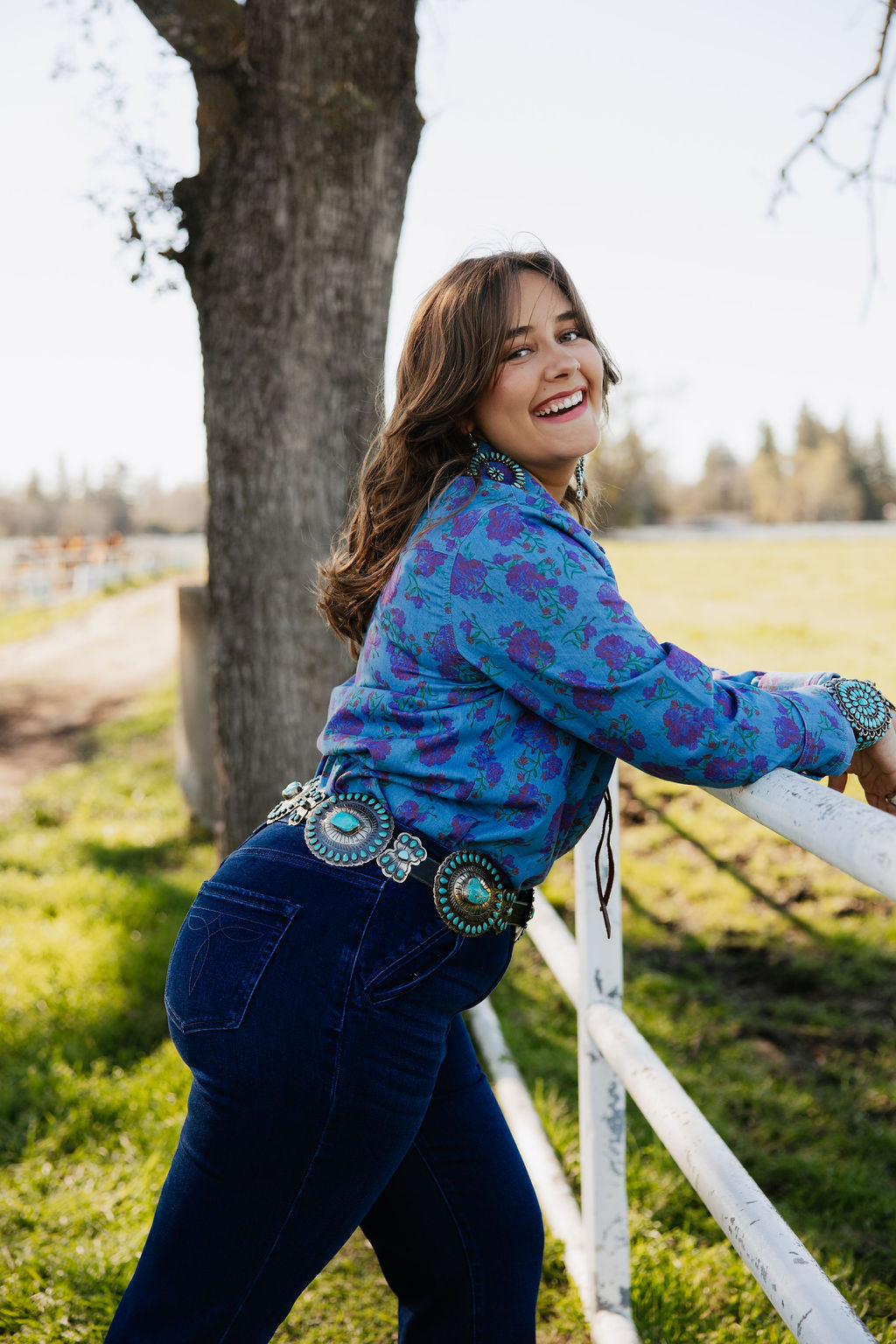 Denim Rose Button Up 🔜