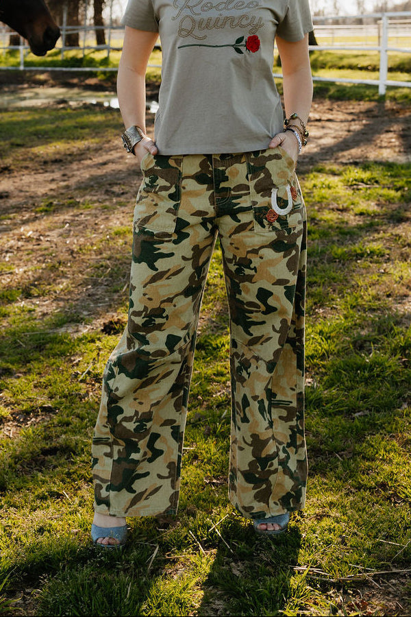 Wild Rose Camo Jeans