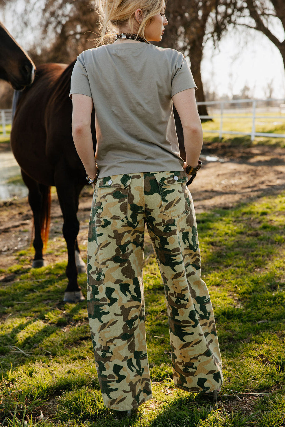 Wild Rose Camo Jeans
