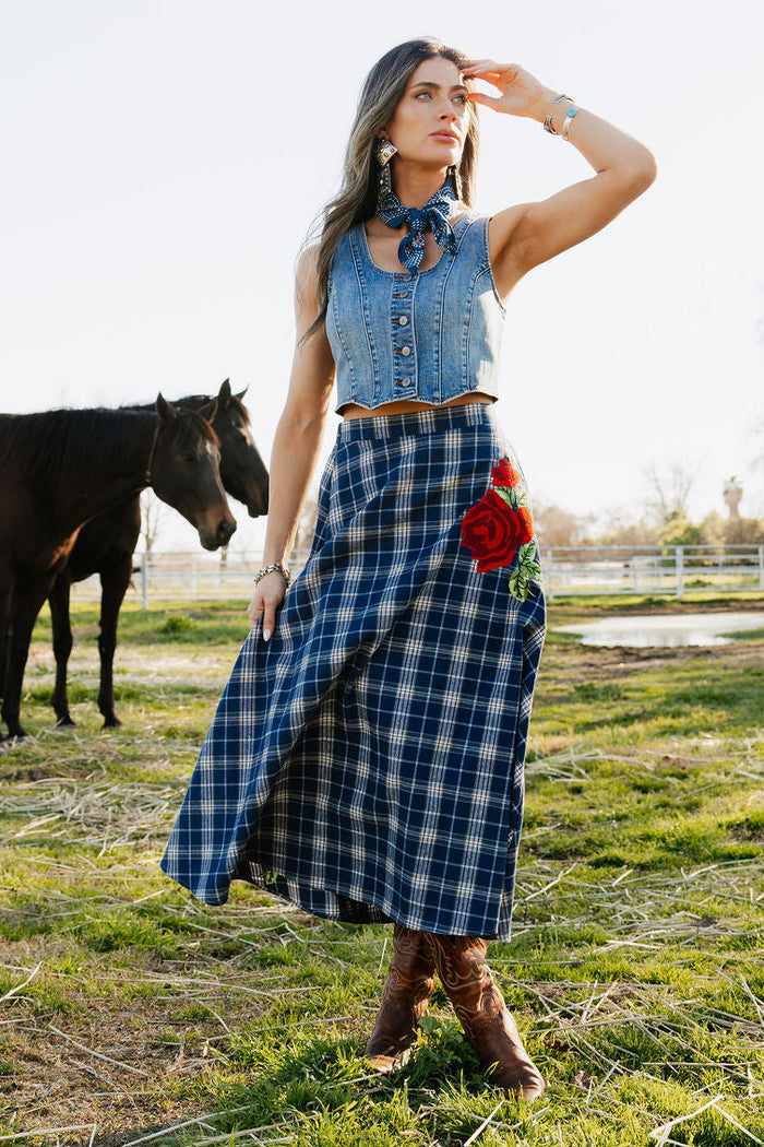 Sweet Blue Rodeo Skirt