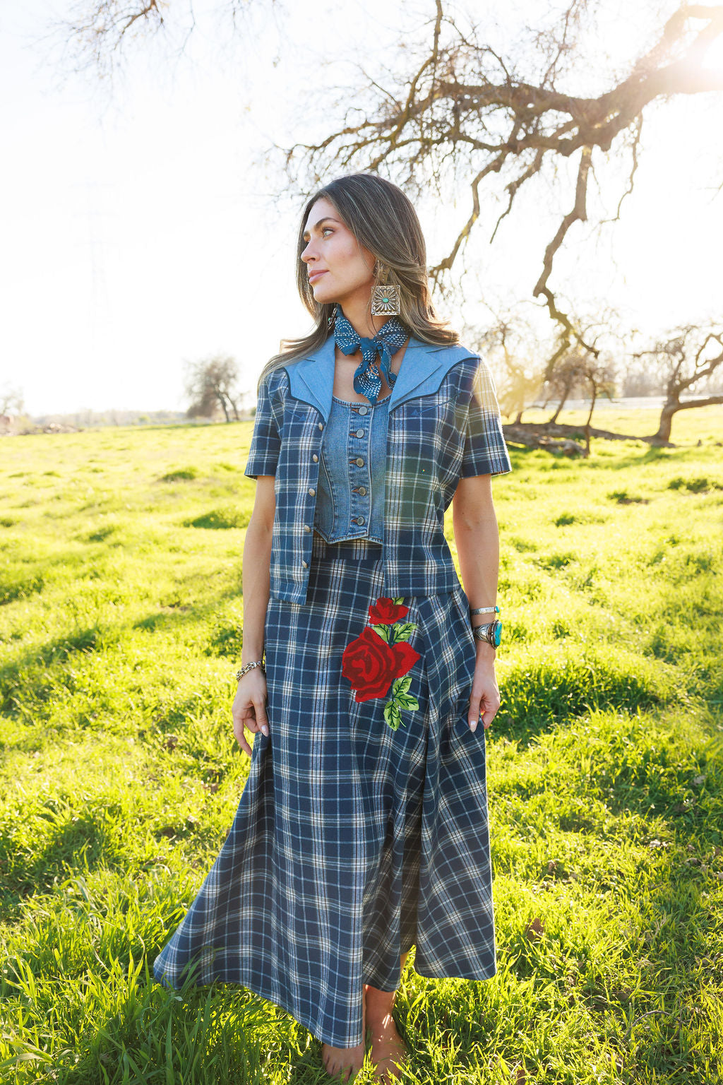 Sweet Blue Rodeo Skirt