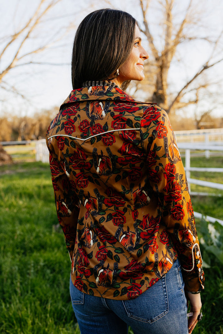 Horses & Horseshoes Button Up