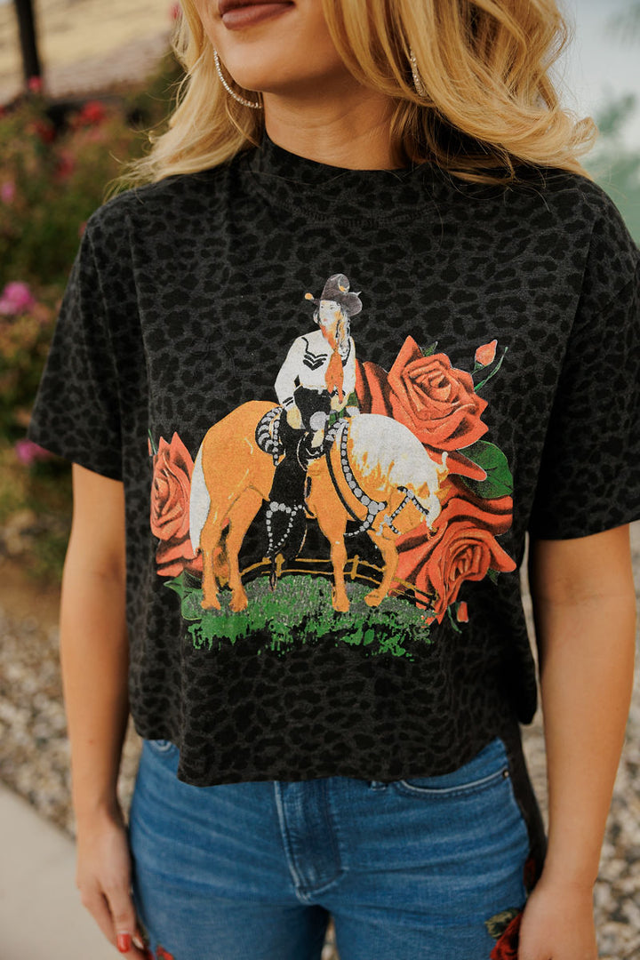 Cowgirls in Heaven Leopard Tee