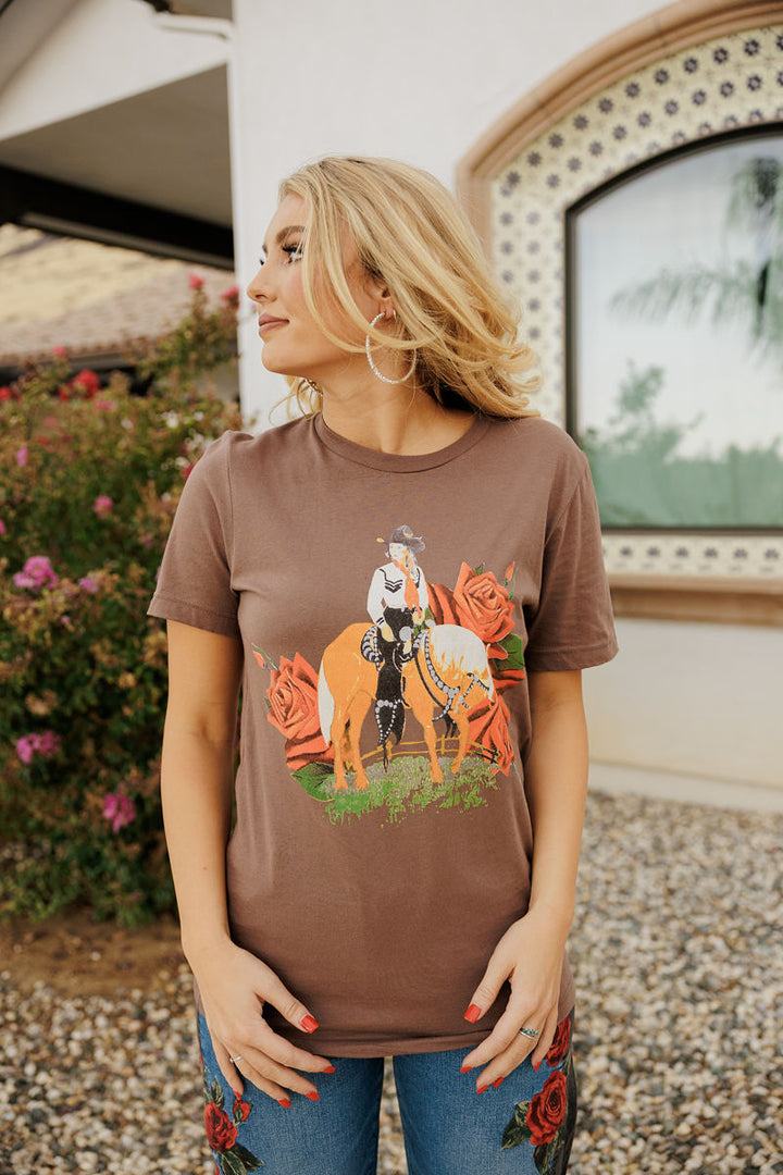 Cowgirls in Heaven Brown Tee