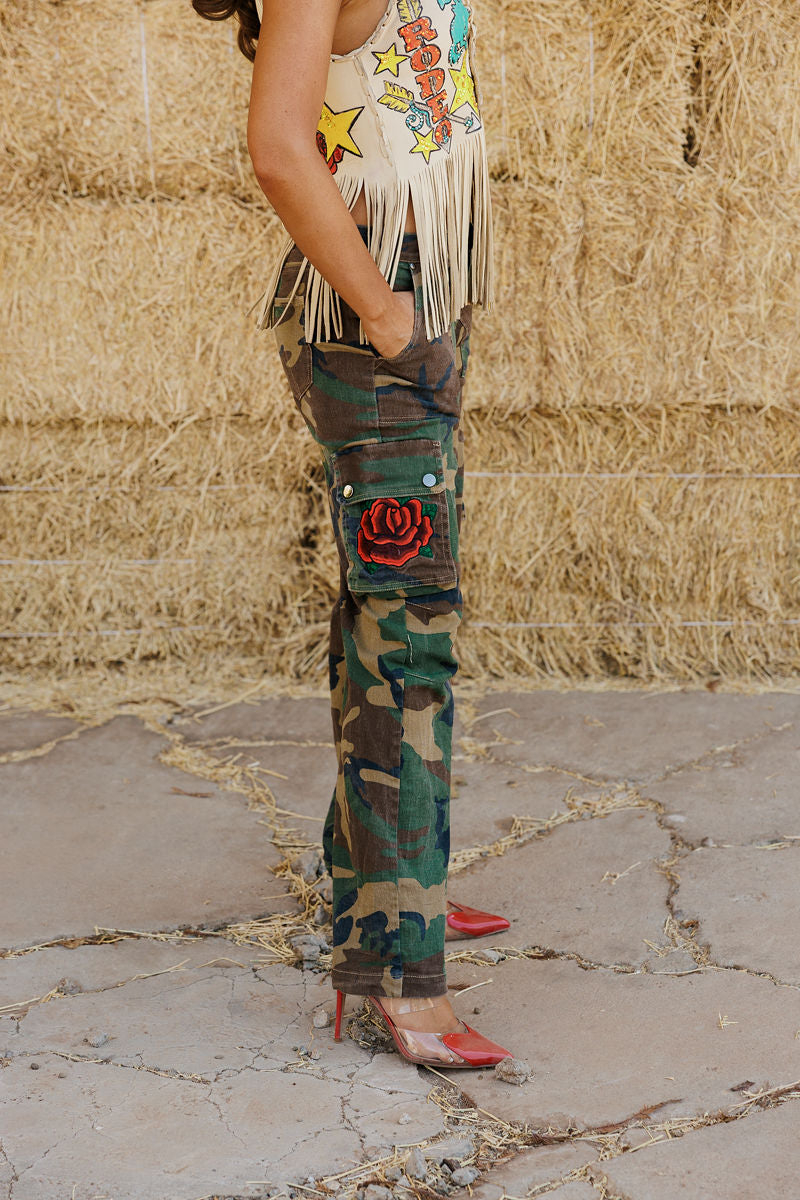 Heavenly Rose Camo Jean