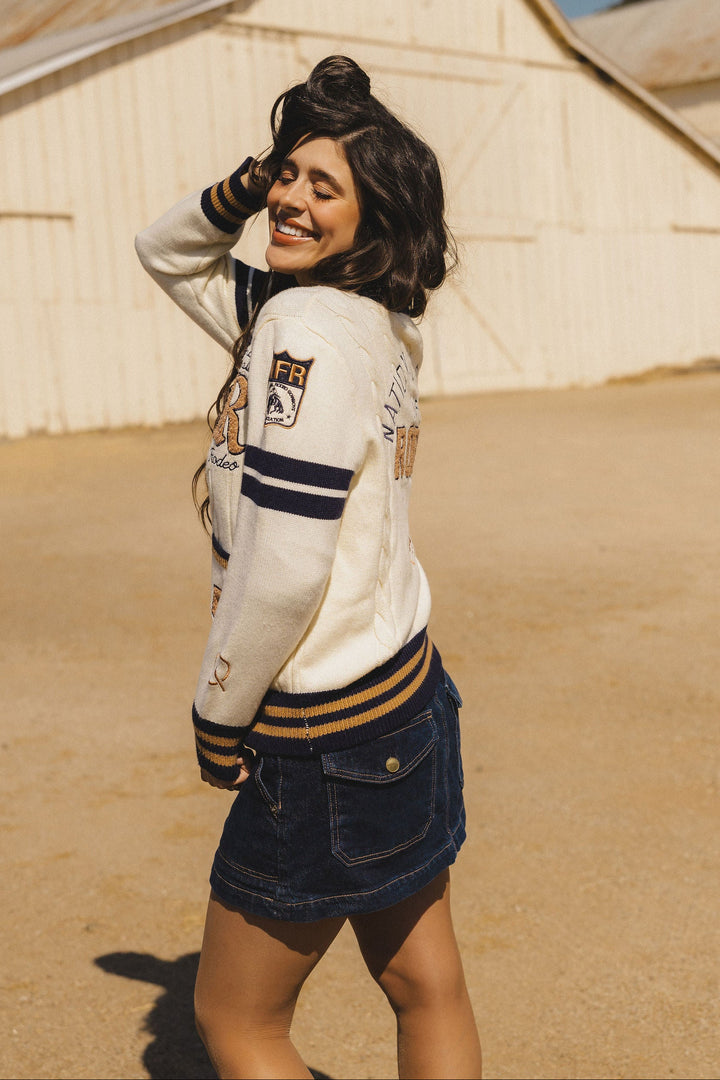 Cream Varsity NFR Sweater 🔜