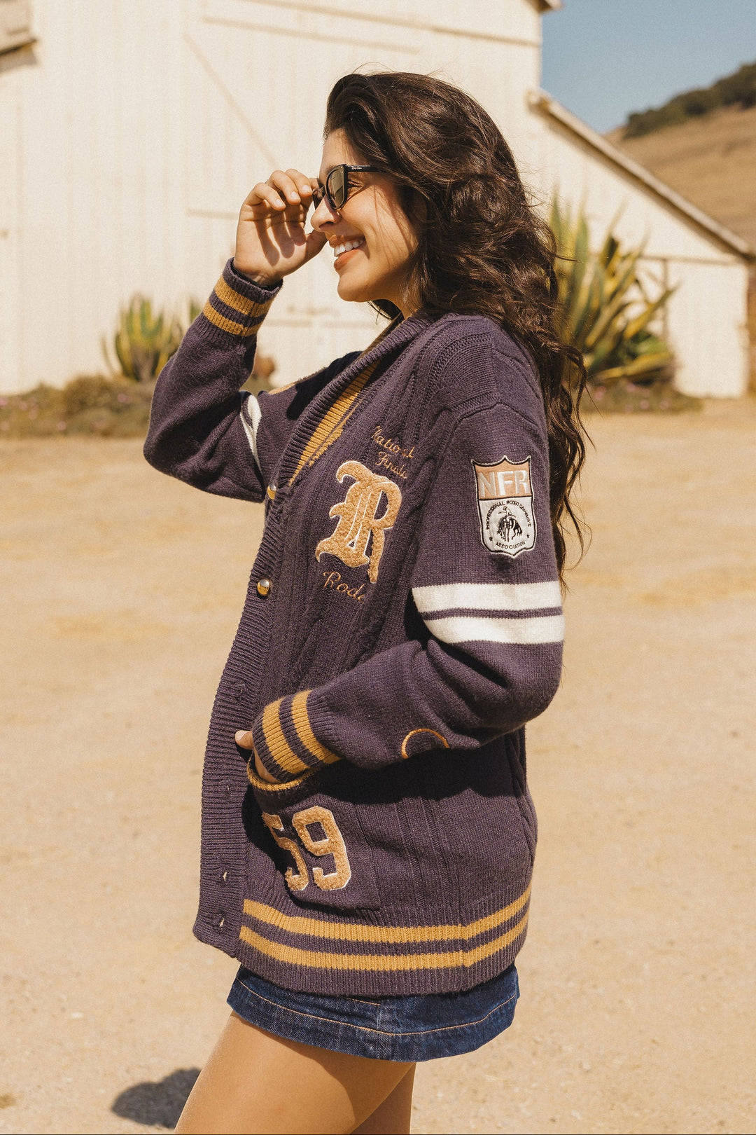 Pre-Order: Navy Varsity NFR Sweater