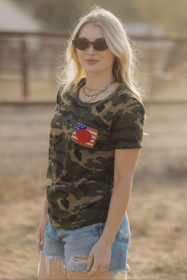 American Rose Camo Tee