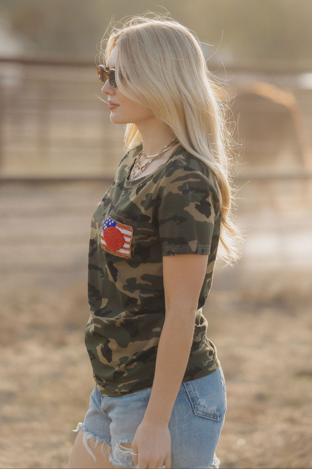 American Rose Camo Tee