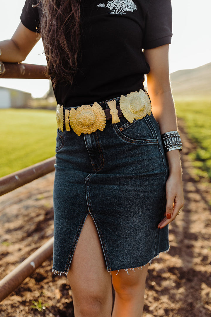 Gold Concho Belt, Rodeo Quincy