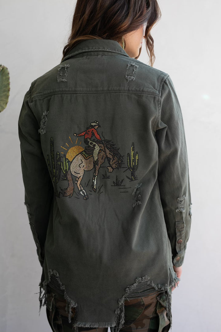 Meysa Cowboy Rhinestone Jacket