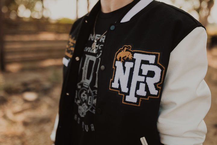 Black NFR Letterman Jacket