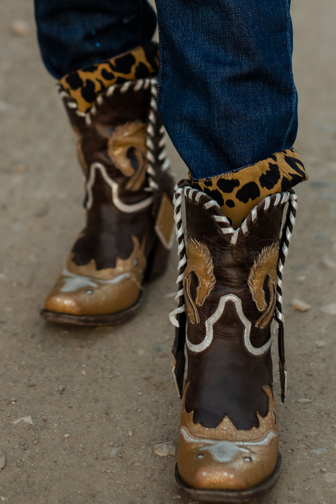 Bronze Bronc Cowboy Boots